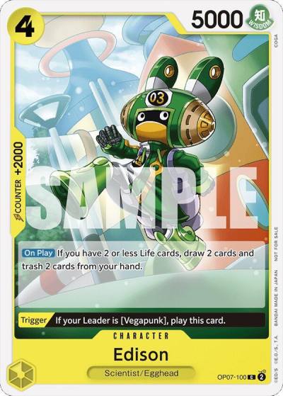 Edison (Tournament Pack 2024 Oct.-Dec.) OP07-100 One Piece Promotion Cards Card
