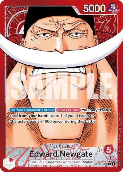 Edward.Newgate (001) (Alternate Art) OP17-001 The World's Strongest Warriors Card