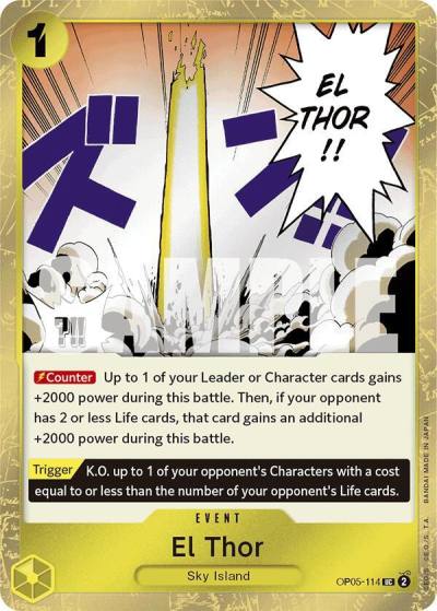 El Thor (Jolly Roger Foil) OP05-114 Premium Booster -The Best- Card