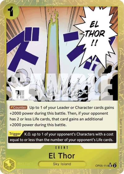 El Thor (Textured Foil) OP05-114 Premium Booster -The Best- Card