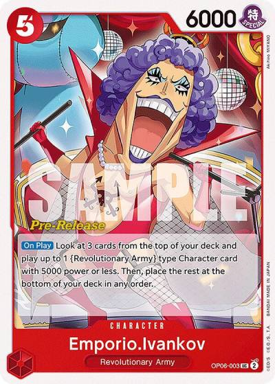 Emporio.Ivankov OP06-003 Wings of the Captain Pre-Release Cards Card
