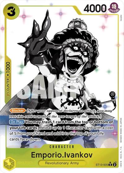 Emporio.Ivankov (Parallel) ST13-005 Ultra Deck: The Three Brothers Card