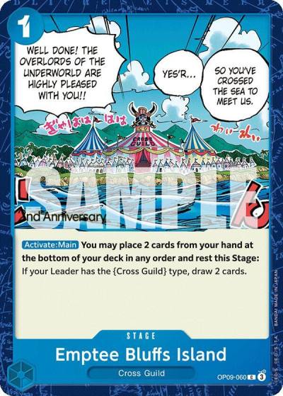 Emptee Bluffs Island OP09-060 Emperors in the New World: 2nd Anniversary Tournament Cards Card