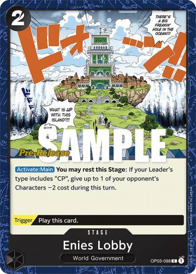 Enies Lobby OP03-098 Pillars of Strength Pre-Release Cards Card