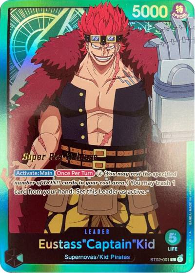 Eustass"Captain"Kid (001) ST02-001 Super Pre-Release Starter Deck 2: Worst Generation Card