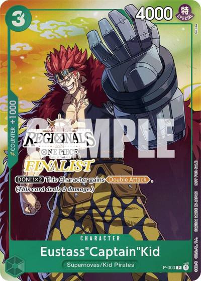 Eustass"Captain"Kid (Offline Regional 2024 Vol. 2) [Finalist] P-003 One Piece Promotion Cards Card