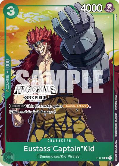 Eustass"Captain"Kid (Offline Regional 2024 Vol. 2) [Participant] P-003 One Piece Promotion Cards Card