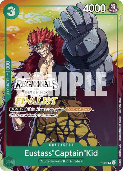 Eustass"Captain"Kid (Online Regional 2024 Vol. 2) [Finalist] P-003 One Piece Promotion Cards Card