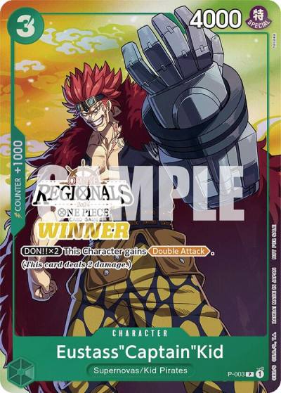 Eustass"Captain"Kid (Online Regional 2024 Vol. 2) [Winner] P-003 One Piece Promotion Cards Card