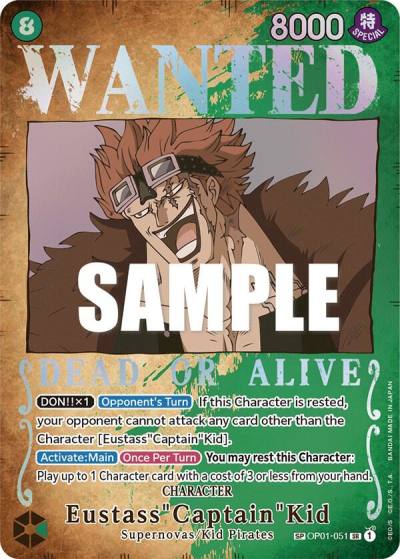 Eustass"Captain"Kid (Wanted Poster) OP01-051 Pillars of Strength Card