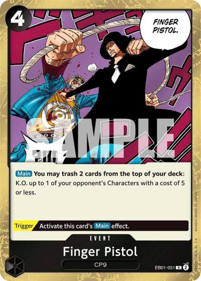 Finger Pistol EB01-051 Extra Booster: Memorial Collection Card