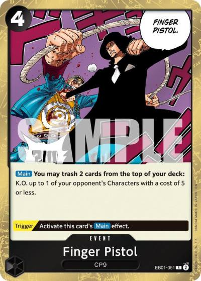 Finger Pistol (Reprint) EB01-051 Premium Booster -The Best- Vol. 2 Card