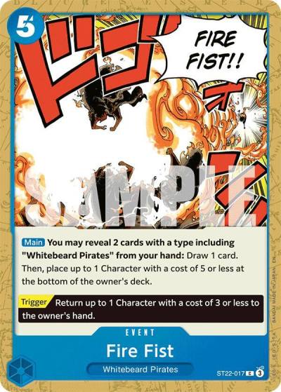 Fire Fist ST22-017 Starter Deck 22: Ace & Newgate Card