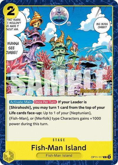 Fish-Man Island OP11-117 A Fist of Divine Speed Release Event Cards Card