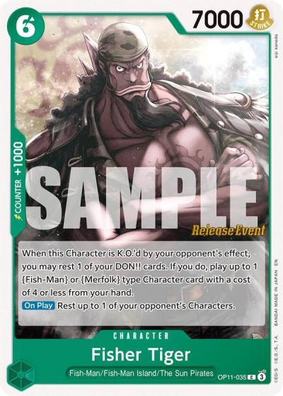 Fisher Tiger OP11-035 A Fist of Divine Speed Release Event Cards Card