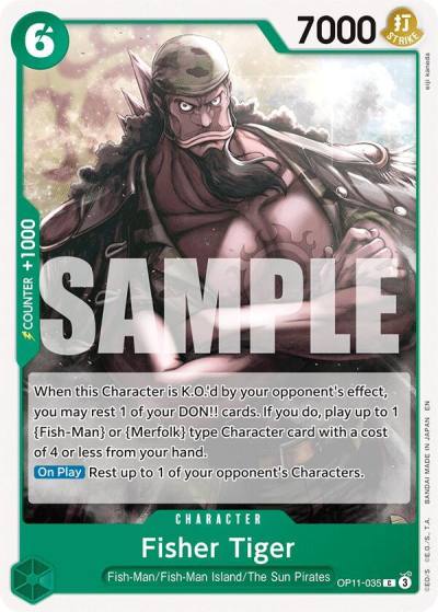 Fisher Tiger OP11-035 A Fist of Divine Speed Card