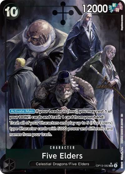 Five Elders (Alternate Art) OP13-082 Carrying On His Will Card