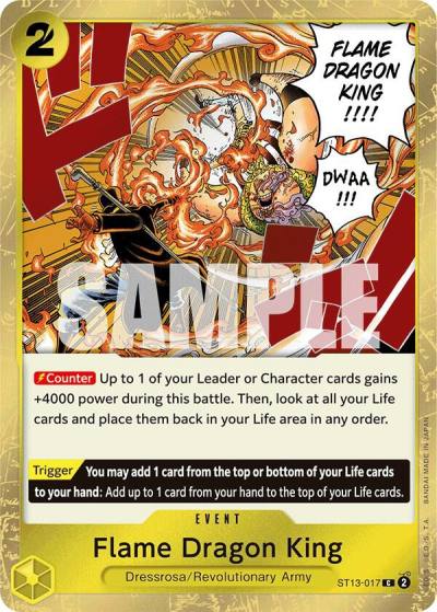 Flame Dragon King ST13-017 Ultra Deck: The Three Brothers Card