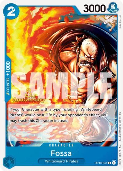 Fossa OP13-047 Carrying On His Will: 3rd Anniversary Tournament Cards Card