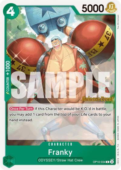 Franky (034) OP10-034 Royal Blood Release Event Cards Card