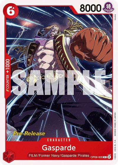 Gasparde OP06-005 Wings of the Captain Pre-Release Cards Card