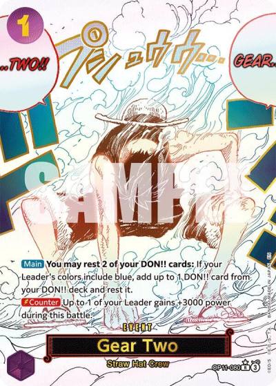 Gear Two (Alternate Art) OP11-080 A Fist of Divine Speed Card