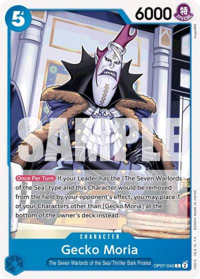 Gecko Moria (042) OP07-042 500 Years in the Future Card