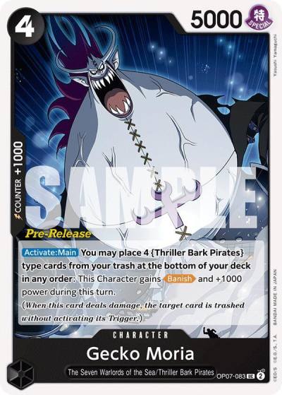 Gecko Moria (083) OP07-083 500 Years in the Future Pre-Release Cards Card