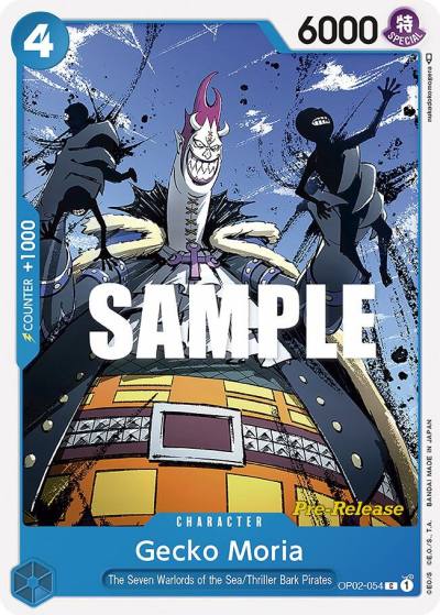 Gecko Moria OP02-054 Paramount War Pre-Release Cards Card