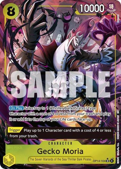Gecko Moria - OP14-104 (Alternate Art) OP14-104 The Azure Sea's Seven Card