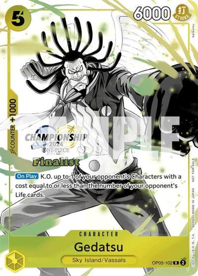 Gedatsu (Championship 2024 Finalist Card Set Vol. 2) OP05-102 One Piece Promotion Cards Card