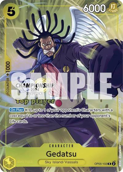 Gedatsu (Championship 2024 Top Player Pack) OP05-102 One Piece Promotion Cards Card