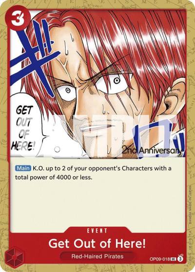 Get Out of Here! OP09-018 Emperors in the New World: 2nd Anniversary Tournament Cards Card