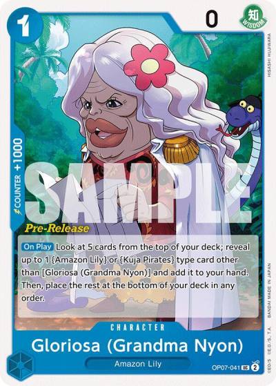 Gloriosa (Grandma Nyon) OP07-041 500 Years in the Future Pre-Release Cards Card