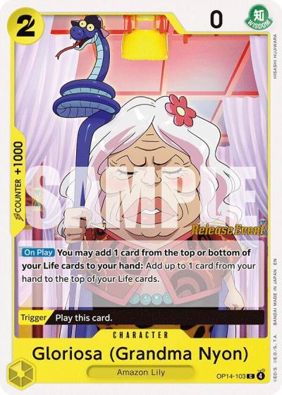 Gloriosa (Grandma Nyon) OP14-103 The Azure Sea's Seven Release Event Cards Card