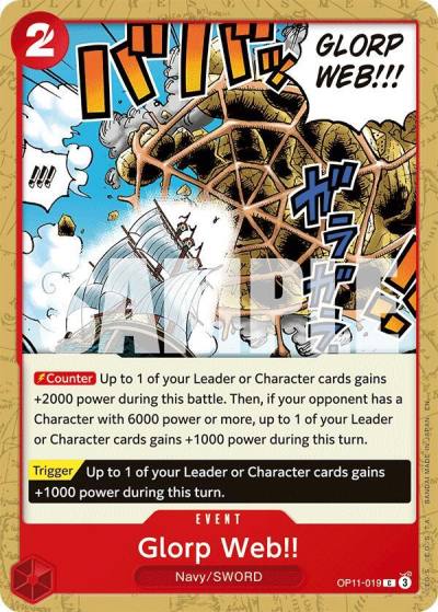 Glorp Web!! OP11-019 A Fist of Divine Speed Card