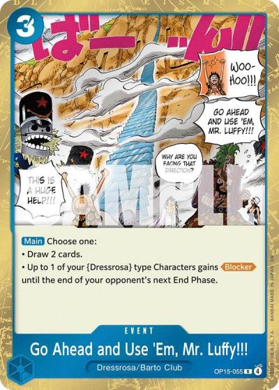 Go Ahead and Use 'Em, Mr. Luffy!!! OP15-055 Adventure on Kami's Island Card