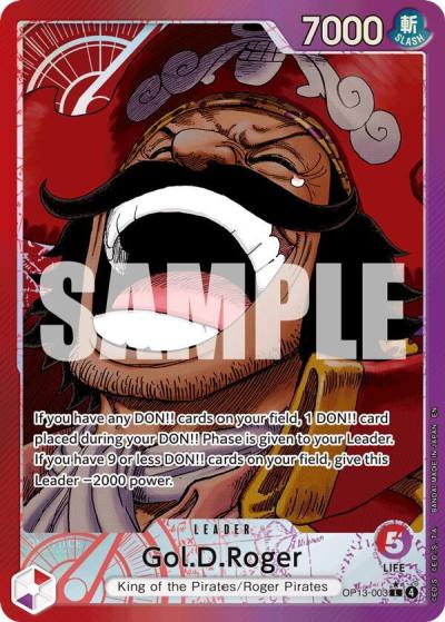 Gol.D.Roger (003) (Alternate Art) OP13-003 Carrying On His Will Card