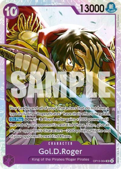 Gol.D.Roger (064) OP13-064 Carrying On His Will Card