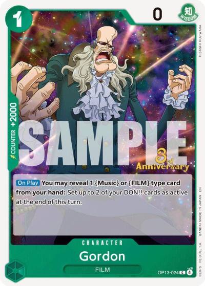 Gordon OP13-024 Carrying On His Will: 3rd Anniversary Tournament Cards Card