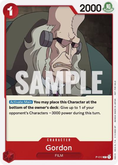 Gordon (One Piece Film Red) P-013 One Piece Promotion Cards Card