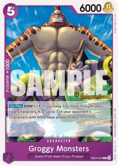 Groggy Monsters EB04-033 The Azure Sea's Seven Release Event Cards Card