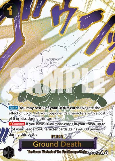 Ground Death (Alternate Art) OP14-096 The Azure Sea's Seven Card