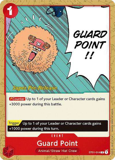 Guard Point ST01-014 Super Pre-Release Starter Deck 1: Straw Hat Crew Card