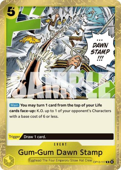 Gum-Gum Dawn Stamp OP13-117 Carrying On His Will Card