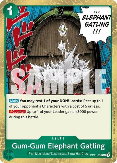Gum-Gum Elephant Gatling OP11-038 A Fist of Divine Speed Card