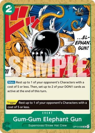 Gum-Gum Elephant Gun OP13-038 Carrying On His Will Card