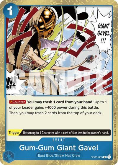 Gum-Gum Giant Gavel (Jolly Roger Foil) OP03-055 Premium Booster -The Best- Card