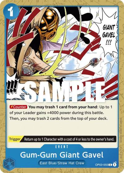 Gum-Gum Giant Gavel OP03-055 Pillars of Strength Card