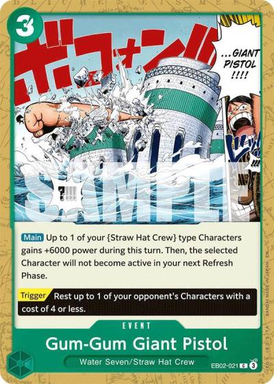 Gum-Gum Giant Pistol EB02-021 Extra Booster: Anime 25th Collection Card